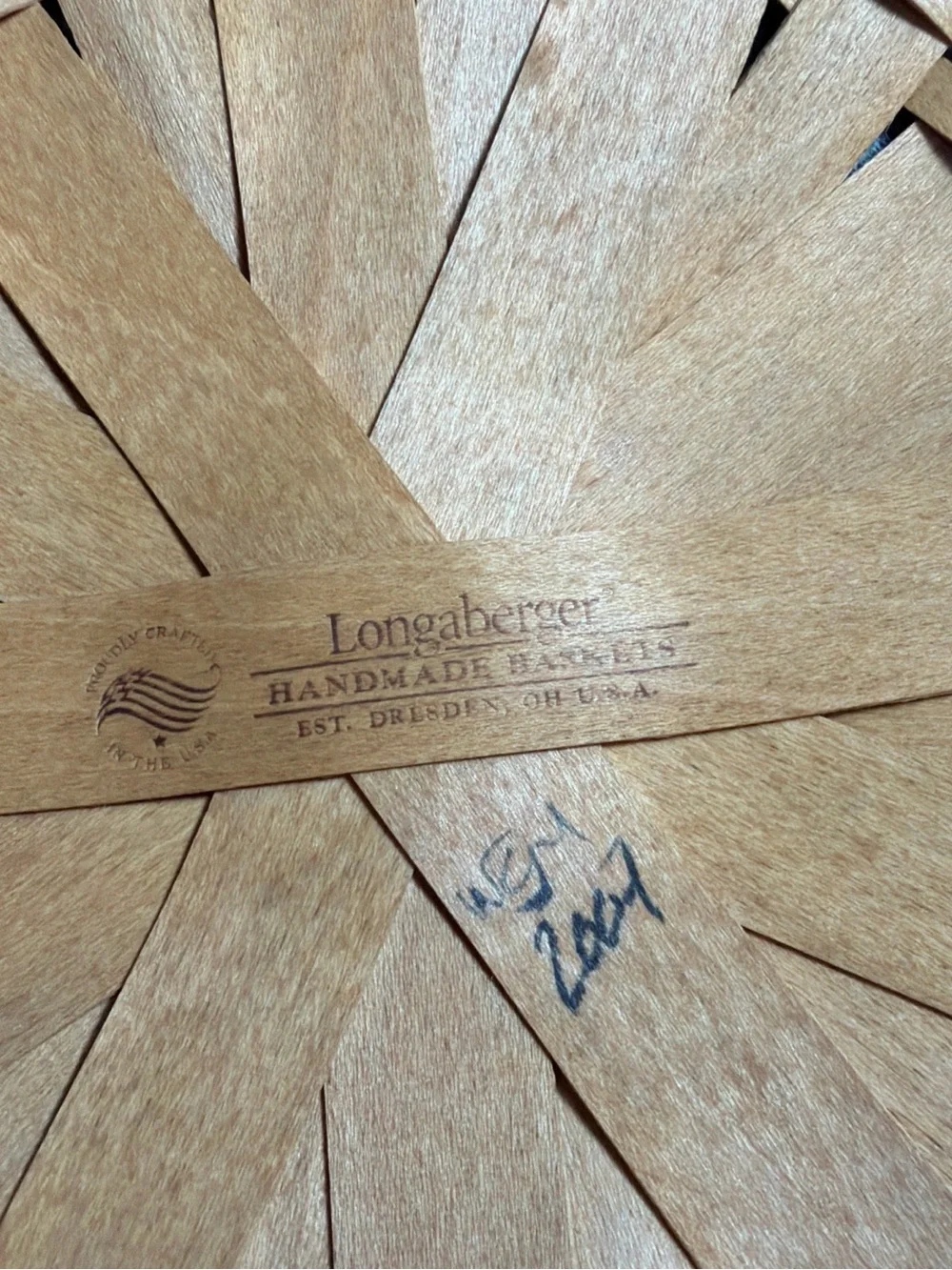 Longaberger 2007 Round Keeping Basket 9